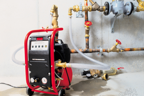Гидропромывка  и опрессовка  системы отопления